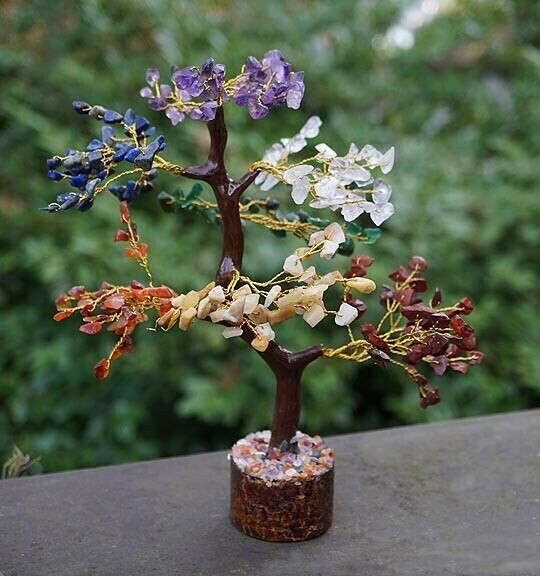 7 chakra bonsai tree 7 Chakra Gemstone Tree – Hipimi