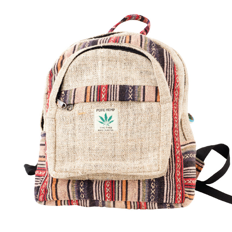 Multi Color Striped Mini Hemp Backpack – Hipimi